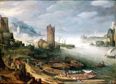 River Scene with a Ruined Tower by Paul Bril